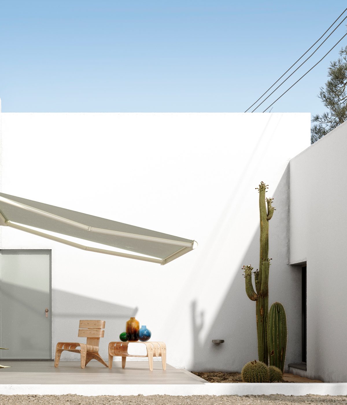 Outdoor awnings and blinds