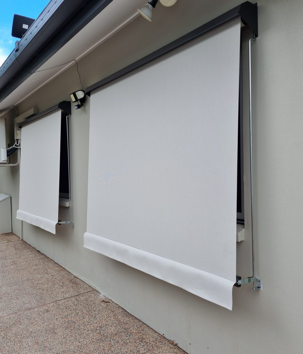 Outdoor white awnings